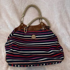 Striped Tory Burch purse